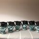 Old coquetiers signed Vallauris Turquoise and Red
