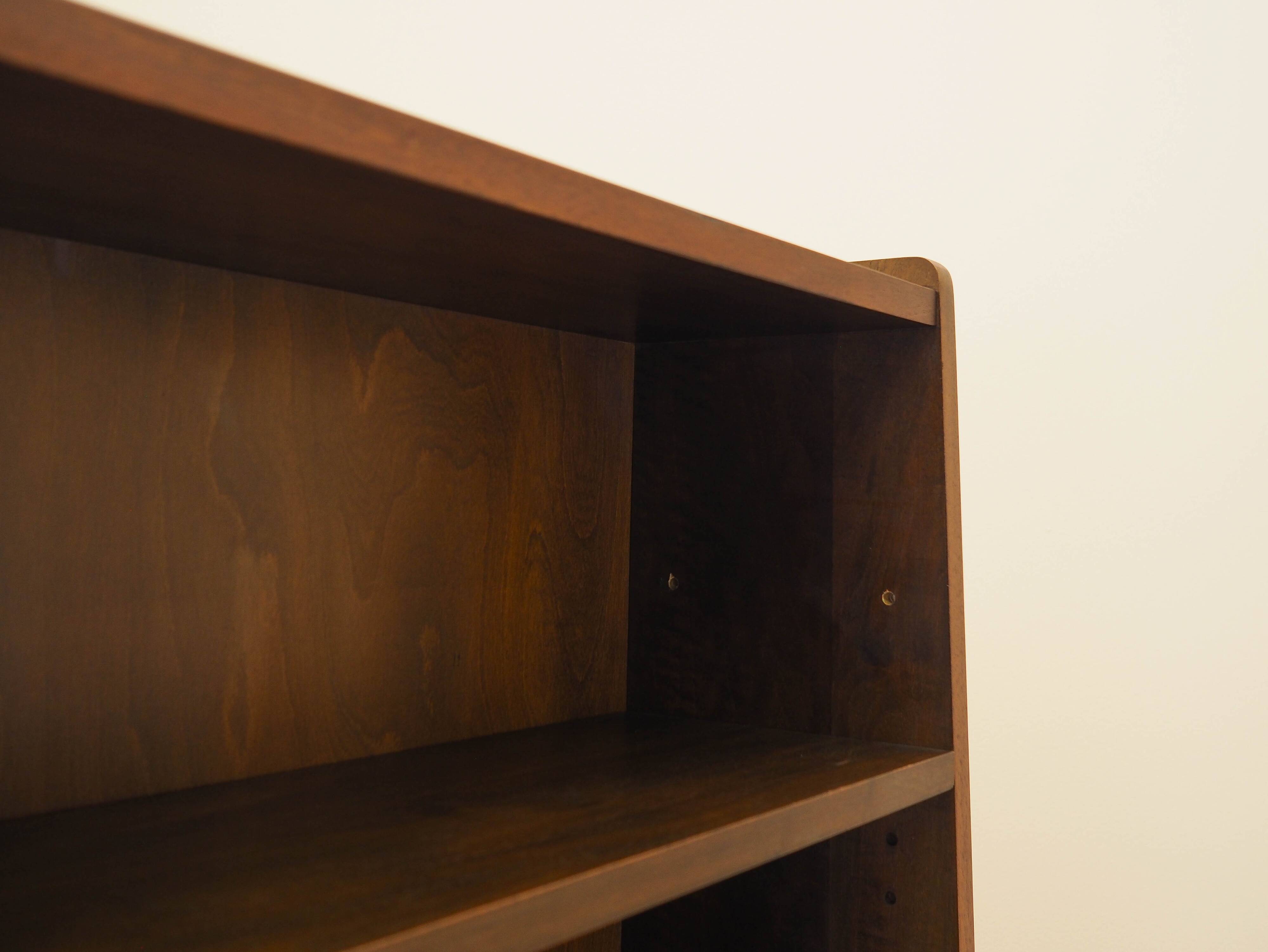 Walnut bookcase, Danish design, 1970s, designer: Johannes Sorth
