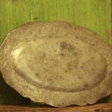 Ancien plat en etain
