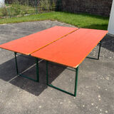 Folding brewery table duo