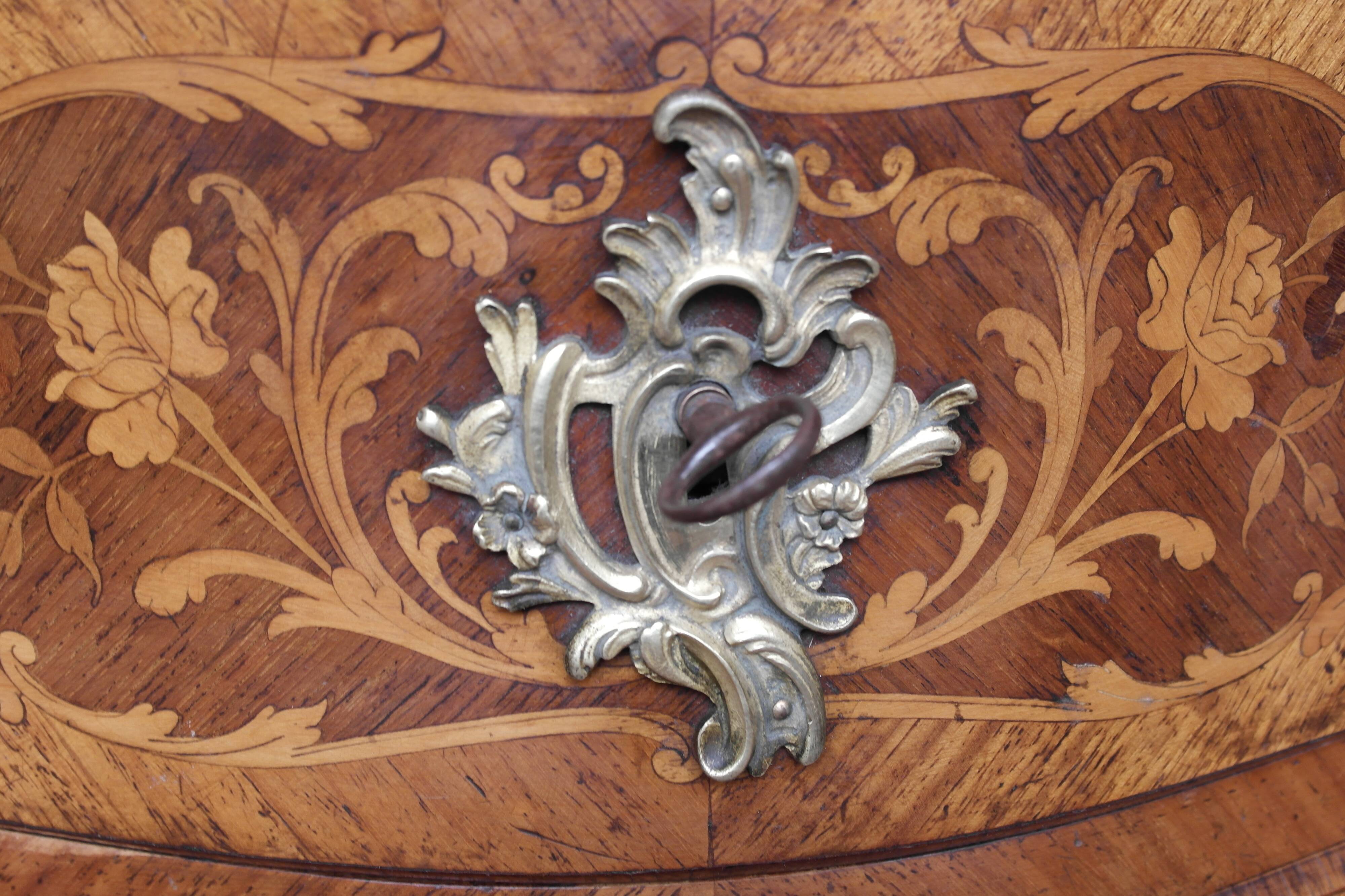 Napoleon III-era dresser in marquetry