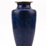 Large blue enamelled Chinese vase