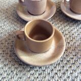 Set of 4 cups of sandstone coffee