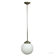 Functional Bauhaus-style pendant light with opaline glass shade.