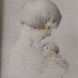 Framed drawing by Jean Droit 1884-1961