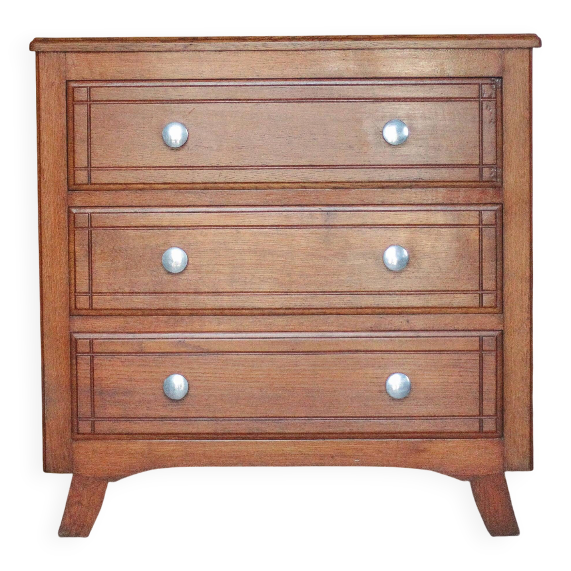 Wooden chest of drawers with 3 drawers, storage furniture, antique furniture, Art Deco.