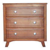 Commode bois 3 tiroirs, meuble de rangement, meuble ancien, art déco