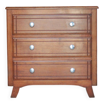 Wooden chest of drawers with 3 drawers, storage furniture, antique furniture, Art Deco.