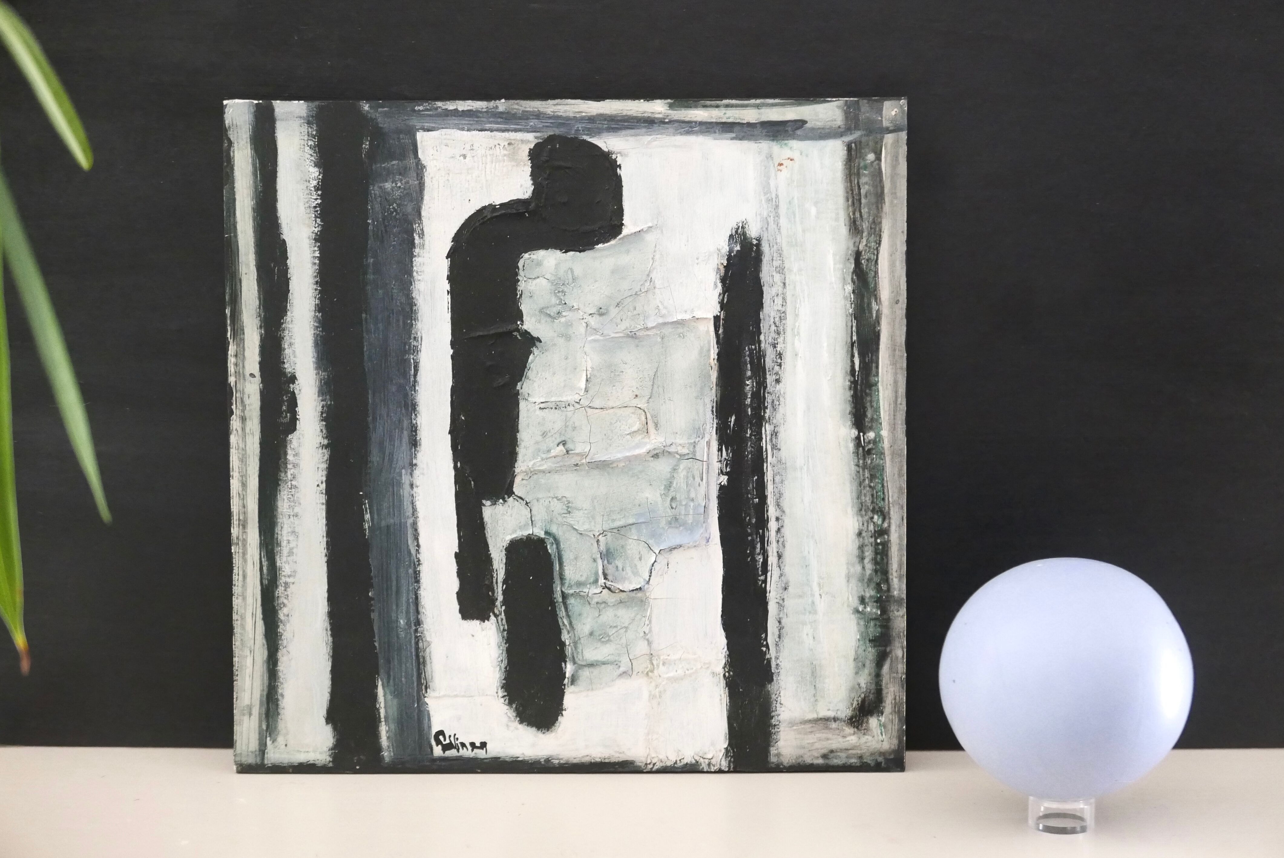 Painting, abstract painting by Olivier Rollin, 90s