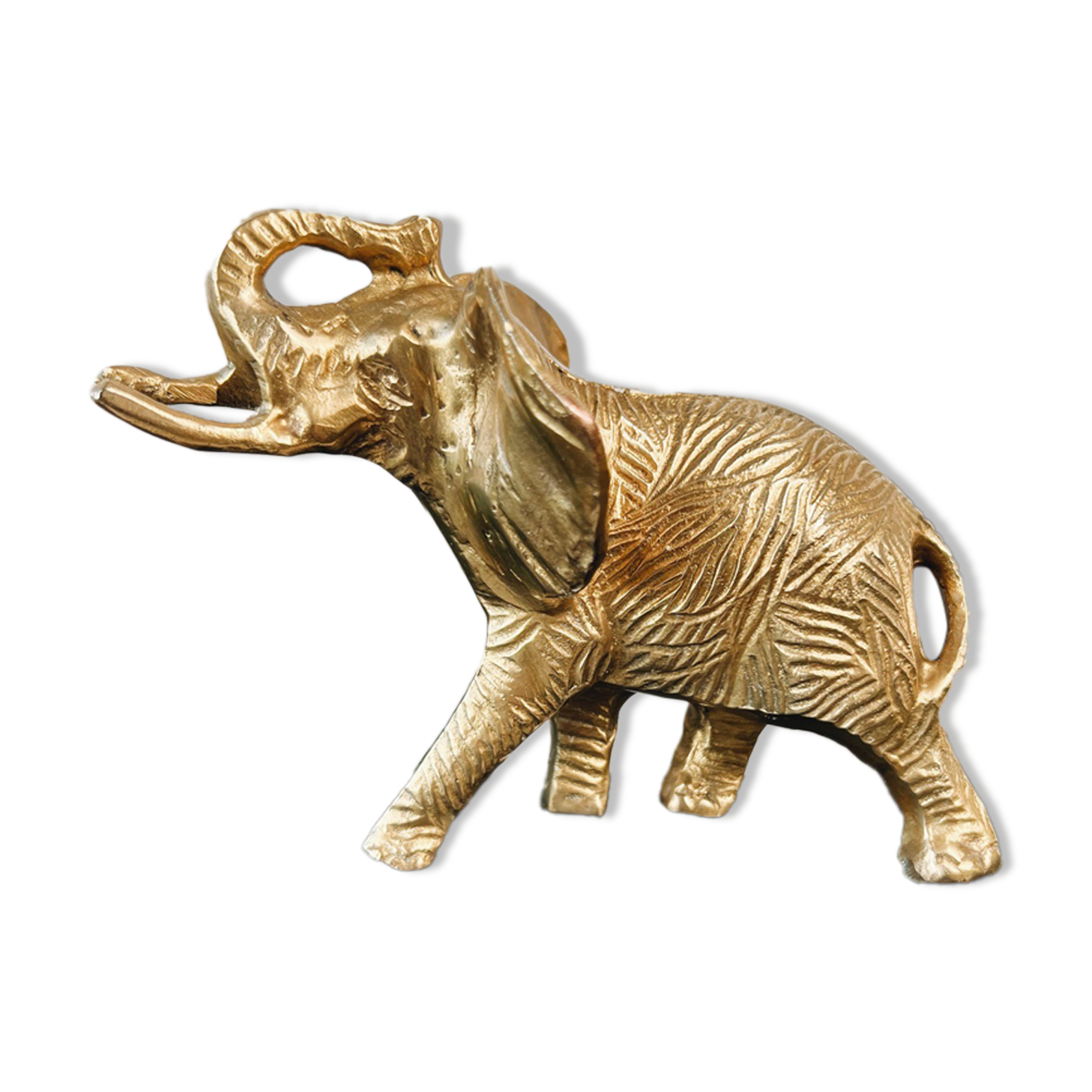 Bronze elephant on pedestal