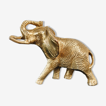 Bronze elephant on pedestal