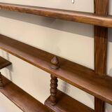 Turned wood bar wall shelf