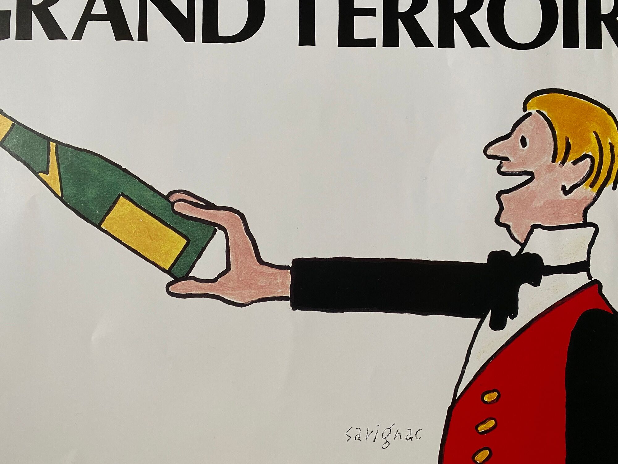 Original poster "Les Alsaces l'or d'un grand terroir" Wine, Oenology, Savignac 40x60cm 1990