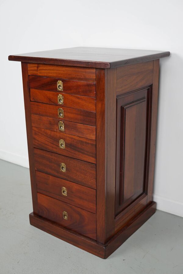 Cabinet de collection ancien en acajou anglais, XIXe siècle