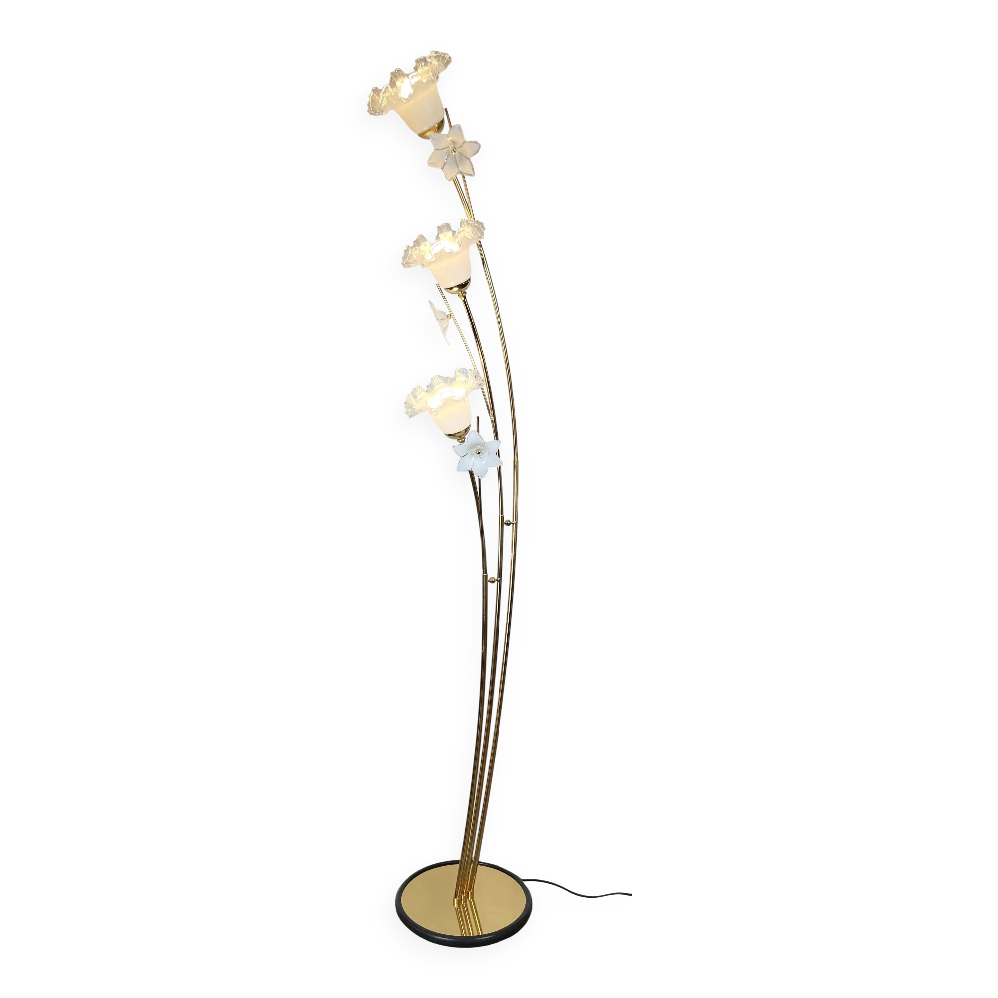 Golden Murano Floor Lamp, 1980s
