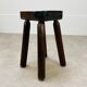 Brutalist stool in solid wood chalet style