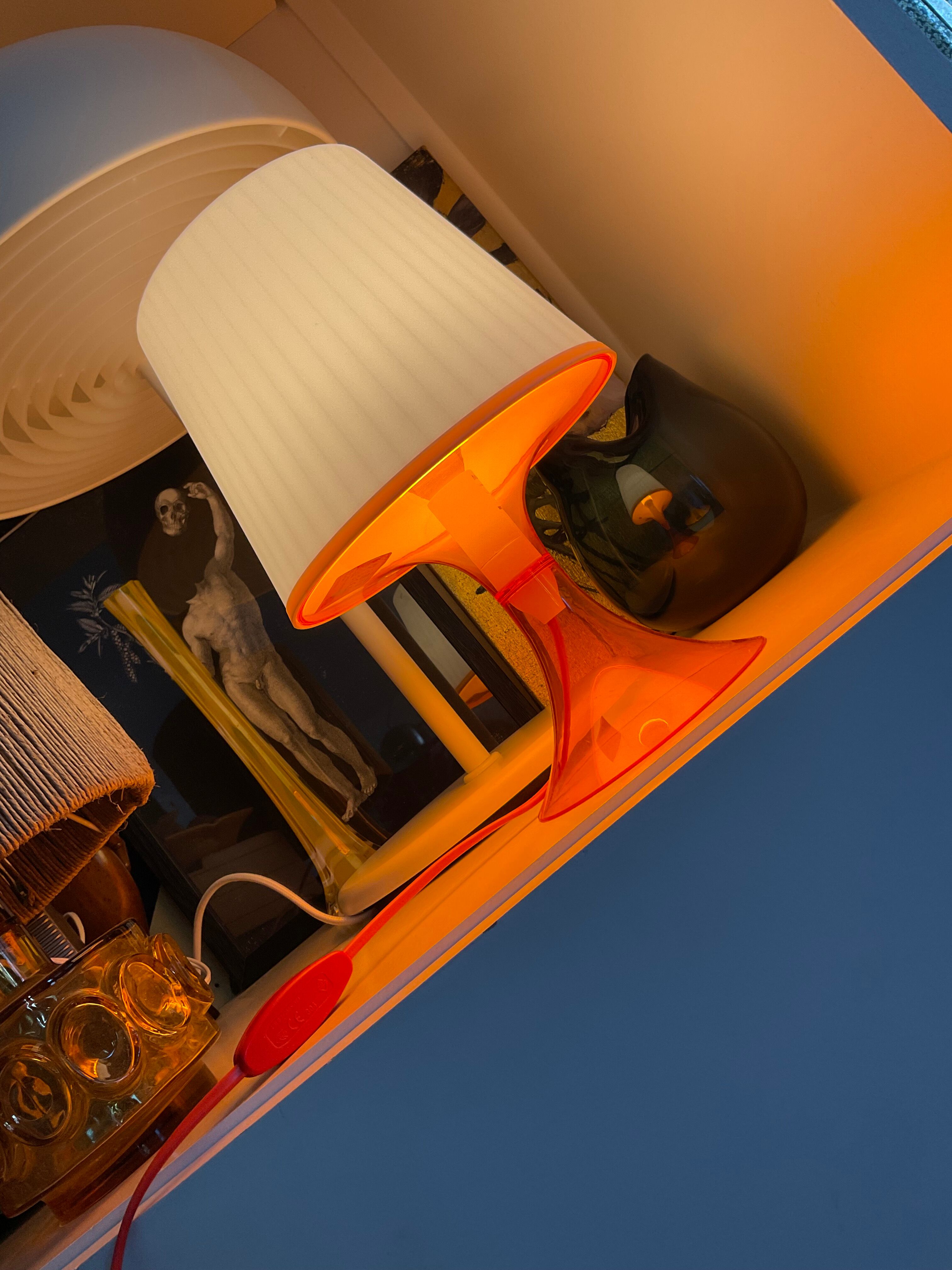 Orange plexi lamp ikea 90s Carl Ojerstam