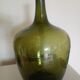 Dame-Jeanne Bonbonne ancienne verte 45cm Alsace - éclat col