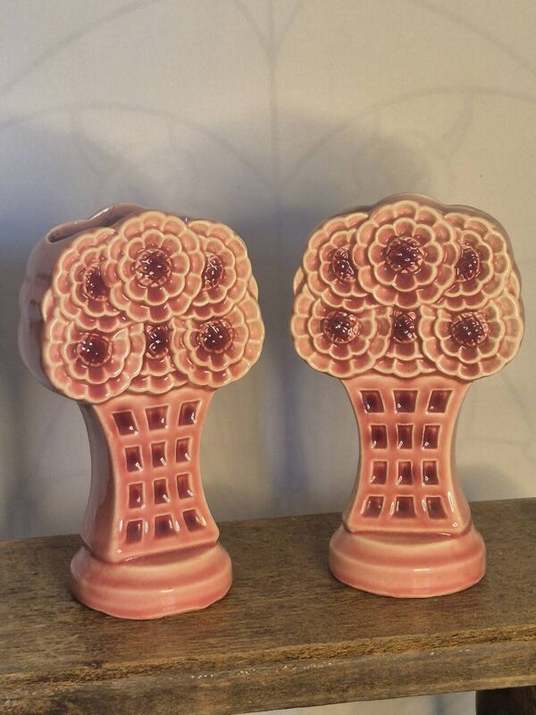 Paire de vases fleuri