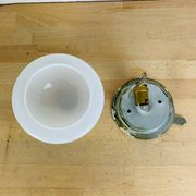 Vintage half-sphere opaline ball wall light