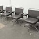 Postmodern swivel chairs model AC2 in leather by Antonio Cittero for Vitra, 1990s, set of 4.