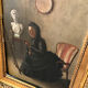 Oil on wood interior scene