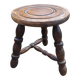 Tabouret tripode bois massif | art populaire