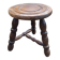 Tabouret tripode bois massif | art populaire