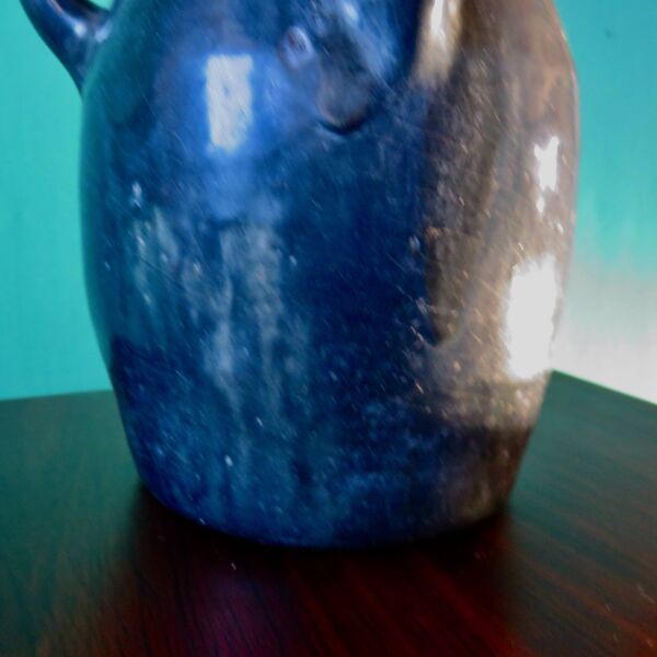 Haute lampe de table en grès Art Nouveau, à 3 poignées. France 1920