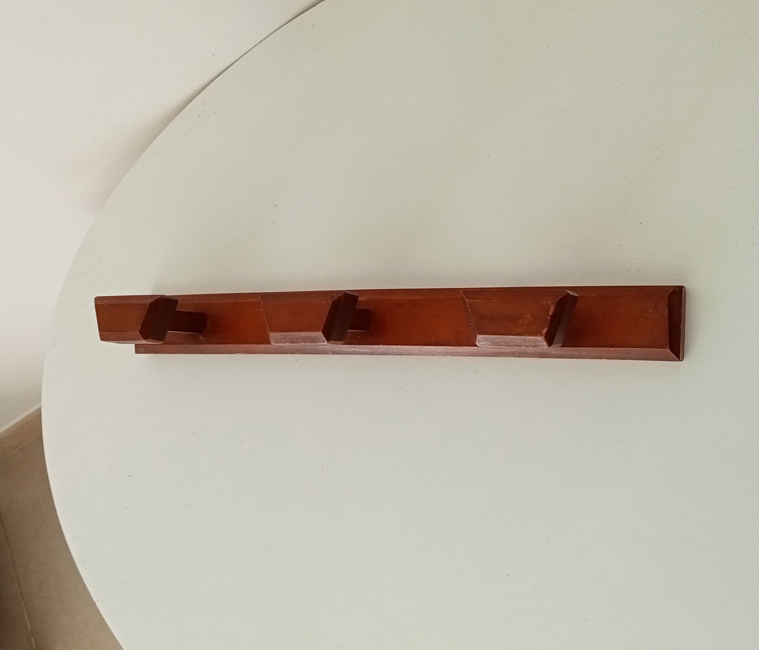 Vintage wooden wall coat rack 60s/70s