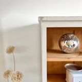 Large antique school wardrobe/bookshelf in solid pine – 1950