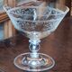 Old XL champagne glasses with chiseled decoration