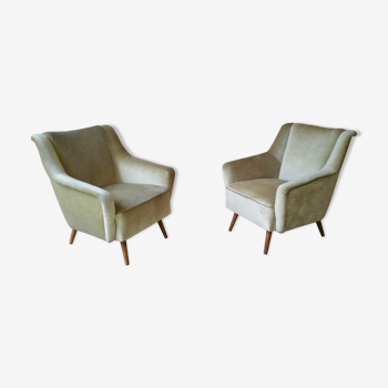 Pair of Danish Club Armchairs 50's 60