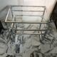 Nested tables in chrome metal and glass, Italy circa 1970.