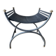 Curule leather stool