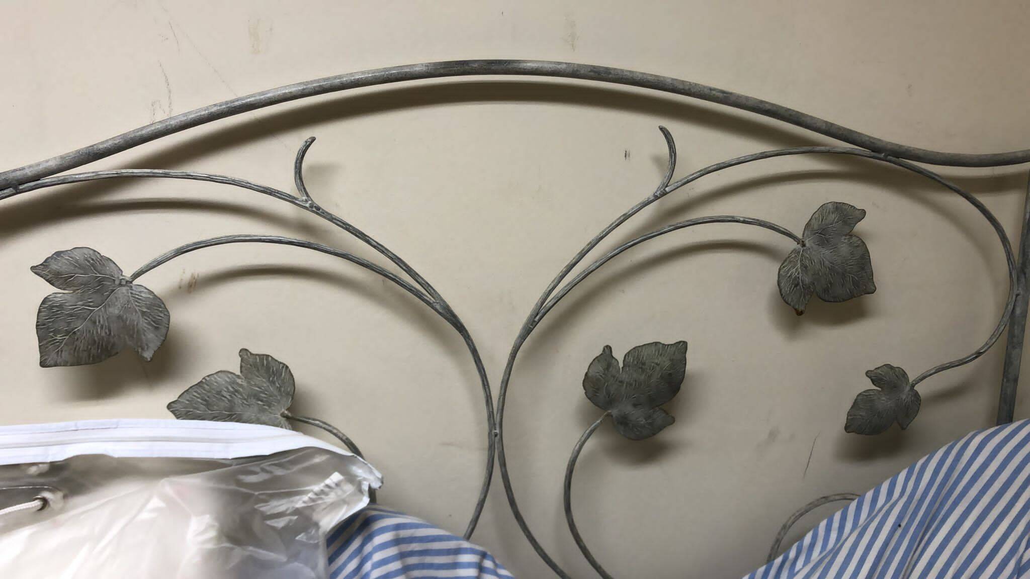 Wrought iron headboard – handcrafted – 148 × 134 cm