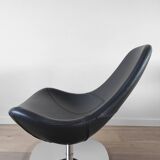 Pair of Tirup Ikea leather armchairs