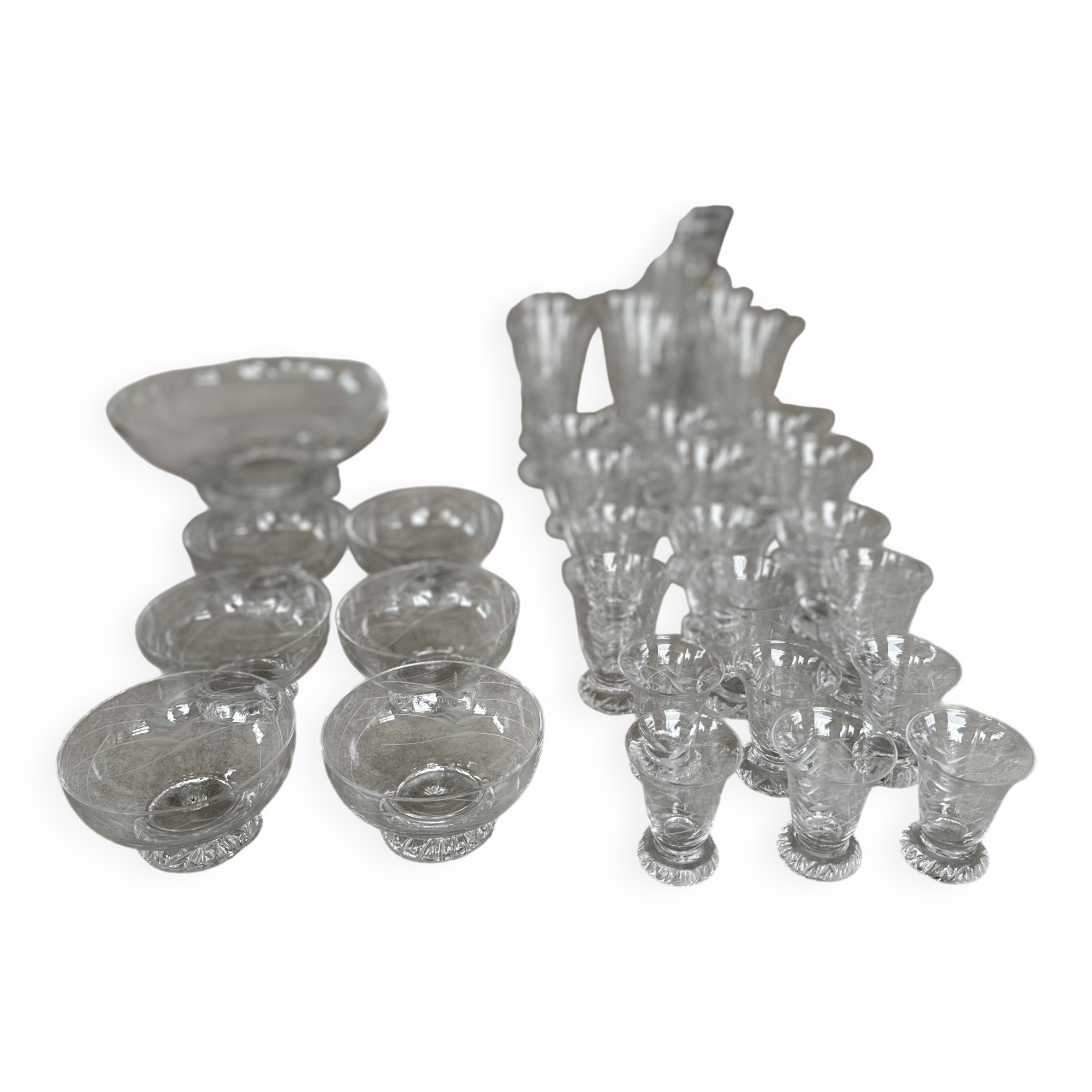 DAUM crystal glass set, KIM EPIS collection - 1950s