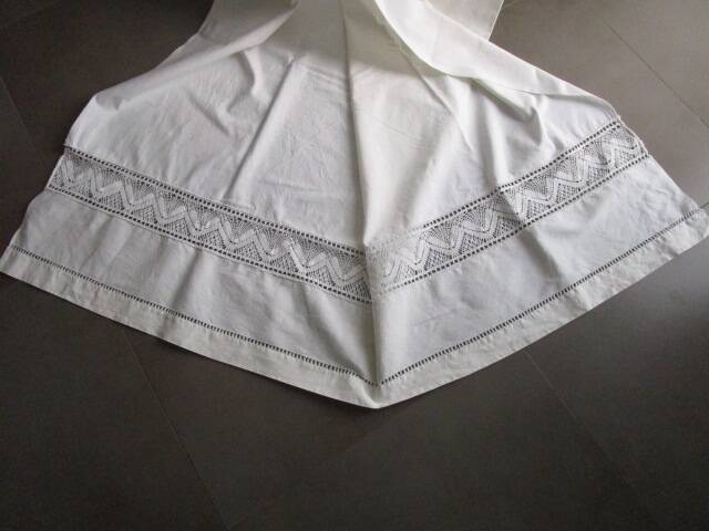 Old single sheet 260x135cm - embroidered back