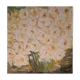 Original signed white flower bouquet painting with its certificate