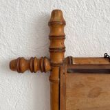 Miroir ancien en bois façon bambou