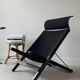 Fauteuil pliant vintage en bois et toile par Tord Bjorklund pour Ikea