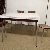 Tublac formica table and chairs set 1970