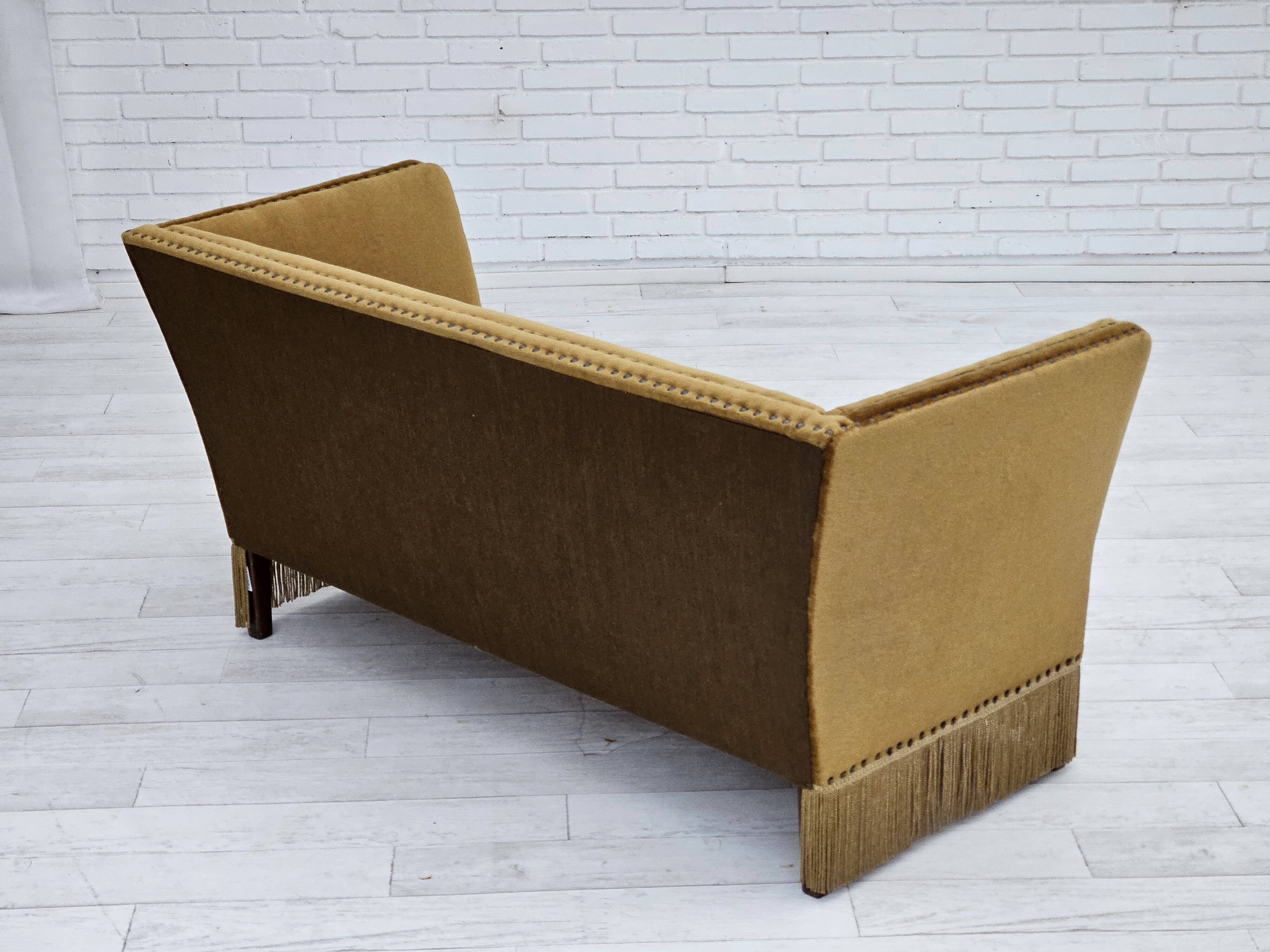 1960s, Danish 2 seater sofa, furniture velour, original condition.