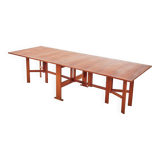 Swedish "Gate Leg" modular and folding table for 4 to 14 people (2.8m long) in teak by Göran Strand & Eriksson for Lelångs Mobelfabrik (Vintage 60s)