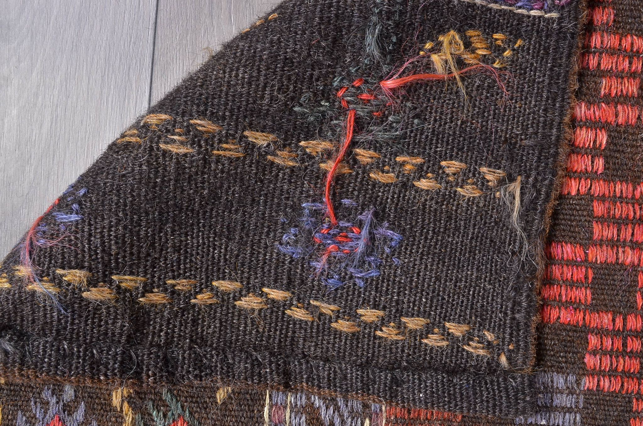 Tapis kilim Oushak anatolien surdimensionné