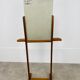 Beveled mirror on oak stand 40s