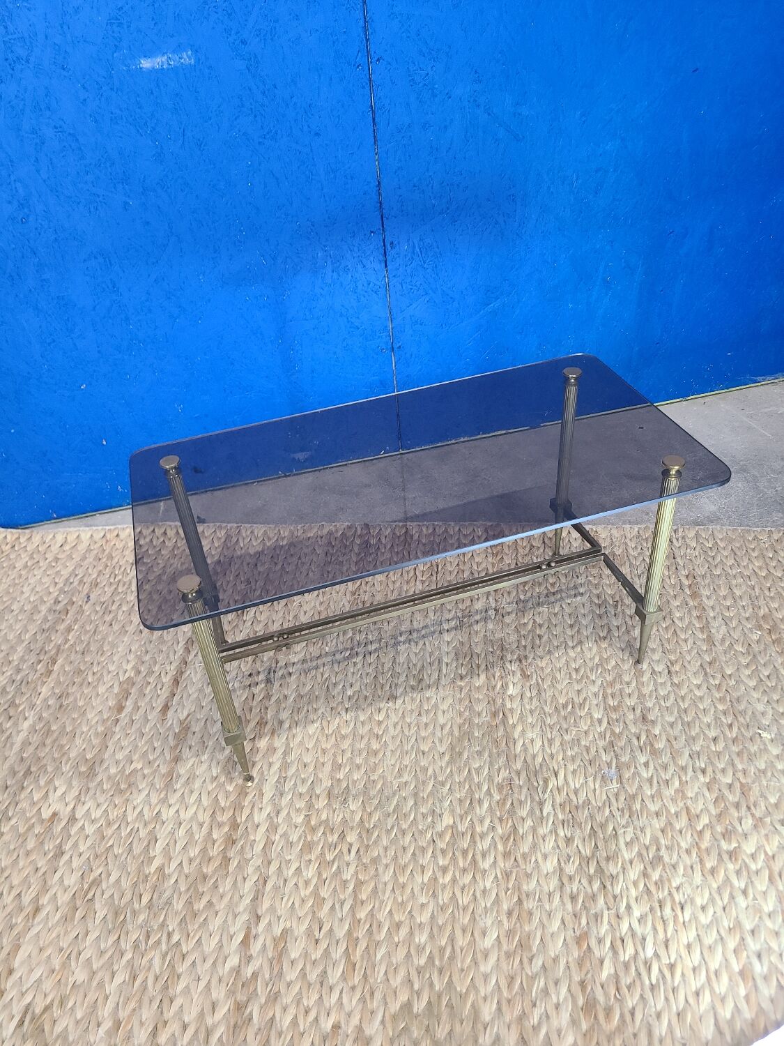 Smoked glass coffee table circa 1970