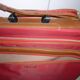 Samsonite red canvas and leather suitcase from the 80s