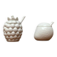 Pot à confiture en porcelaine allemande avec couvercle et cuillère de Krömer Porzellan, années 1970